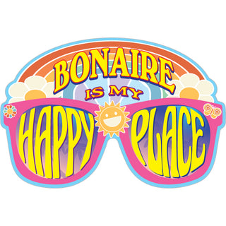 Bonaire   My Happy Place Glasses Sticker