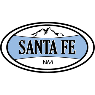 OK4 Santa Fe  NM Mountain Blue Oval Sticker