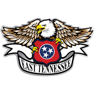 East Tennessee   Eagle with state Shield Sticker