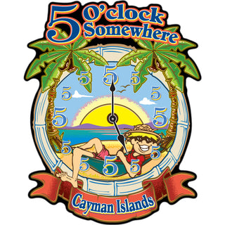 Cayman Islands B.W.I Five OClock Happy Guy Sticker