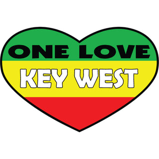 OK3 Key West One Love Heart Sticker