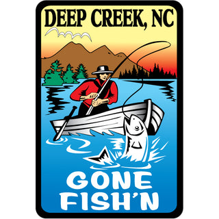 Deep Creek NC Gone Fishn Sticker