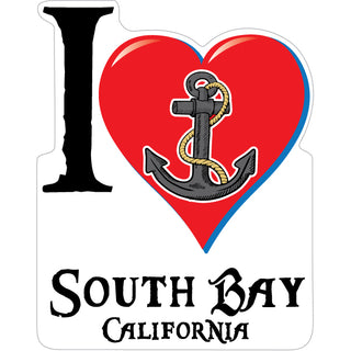 OK4 South Bay  CA I Heart w Anchor Sticker