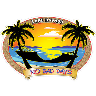 Lake Havasu   No Bad Days Hammock Sticker