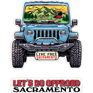 Sacramento  California   Off Road Jeep Sticker