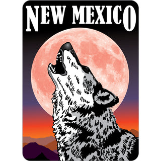 New Mexico   Howling Wolf Pink Moon Sticker