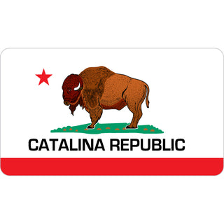 Catalina Republic   Bison State Flag Sticker