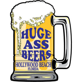 Hollywood Beach Big Ass Beer Mug Sticker