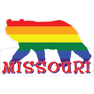 OK4 Missouri Rainbow Walking Bear Sticker