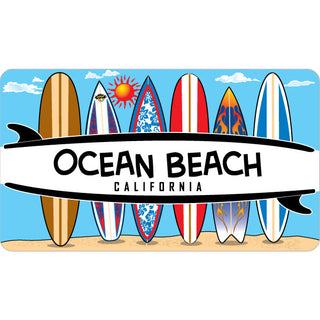 Ocean Beach  California   6 Surfboards Sticker