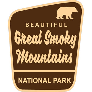 OK4 Great Smoky Mountains Brown Sign Sticker