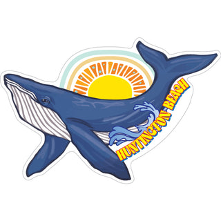 Huntington Beach  CA   Whale with Sun Sticker