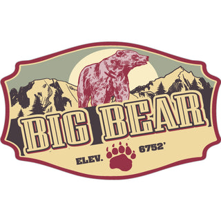 Big Bear   Retro Bear Sign Sticker