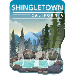 Shingletown California   Hot Springs in Mountains Sticker