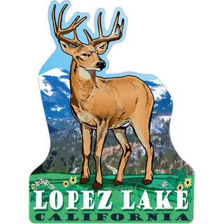 OK4 Lopez Lake California Buck Vertical Sticker