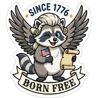 BORN FREE RACOON Sticker
