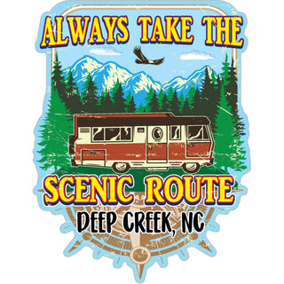 Always Take The Scenic Route Motorhome Sticker