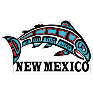 New Mexico   Native Stylized Salmon Sticker
