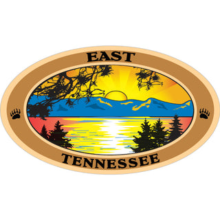 East Tennessee   Retro Lake Scene Sticker