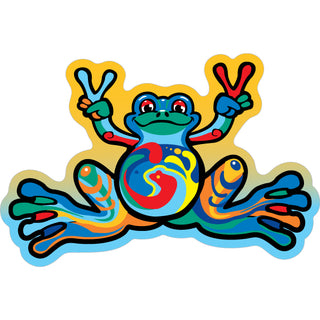 Novelty   Peace Frog Sticker