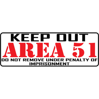 Area 51   Keep Out Area 51 Sticker