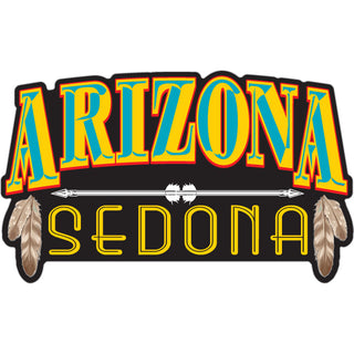 Sedona  Arizona   Arrow with Feathers Sticker