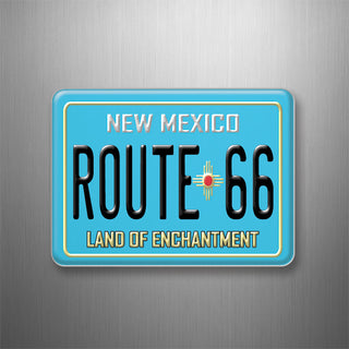 ROUTE 66 BLUE NEW MEXICO LICENSE PLATE 3D Magnet