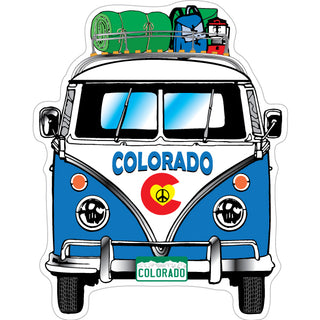 Colorado   Bus Front View Camping Sticker