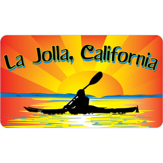 La Jolla CA Kayak Sunset Sticker