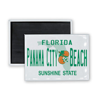 Panama City Beach Florida License Rectangle Badge Magnet