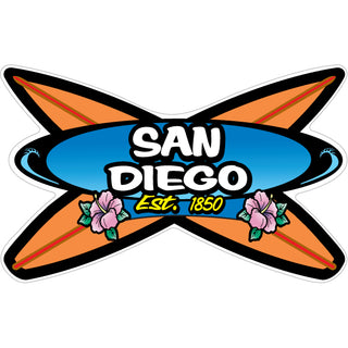 San Diego   Orange Crossing Surfboards Sticker