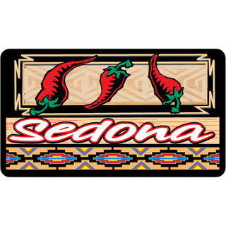 Sedona AZ Three 3 Chilis Rectangle Horizontal Sticker