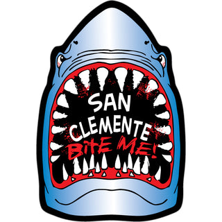 San Clemente   Bite Me Shark Sticker