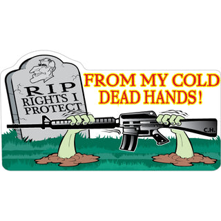 Novelty   From My Cold Dead Hands Sticker