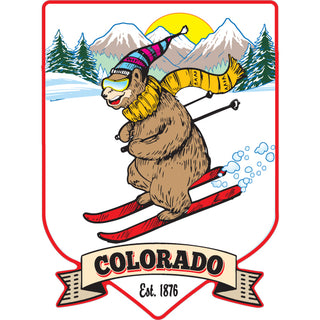 OK4 Colorado Skiing Bear Sticker