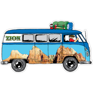 Zion   Bus Mountain Side View Sticker