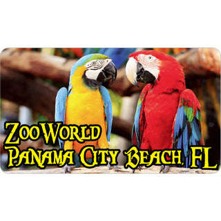 ZooWorld Panama City Beach FL Parrots Sticker