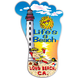 LONG BEACH LIFES A BEACH FOOT Sticker