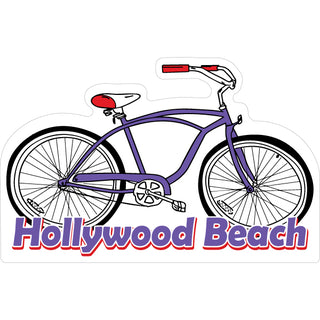 OK3 Hollywood Beach FL Purple Bicycle Sticker