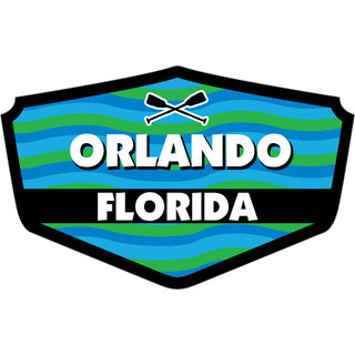 OK4 Orlando  FL Blue & Green Wavy Shield Sticker