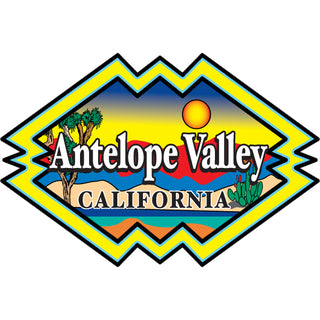 Antelope Valley California Landscape in Geometric Frame Sticker