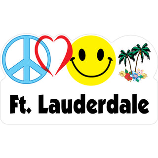 Ft Lauderdale Peace Happy Palms Sticker