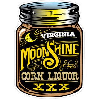 Virginia   Moonshine Jar Sticker