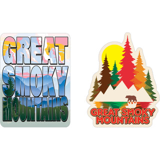 Great Smoky Mountains   Cell Phone 2up Mountain Sunset and Fall Trees Sticker