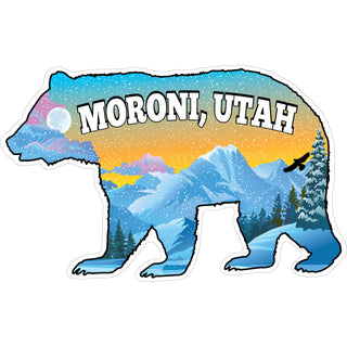 MORONI UTAH   SNOWING IN BEAR Sticker
