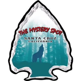 OK4 The Mystery Spot  Santa Cruz  CA Arrowhead Wolf mini Sticker