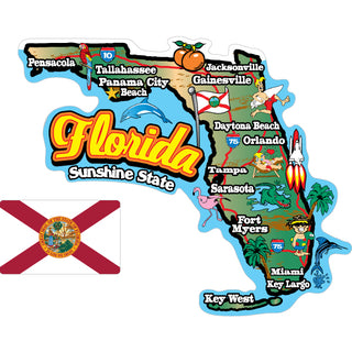 OK3 Panama City Beach Florida Map Sticker