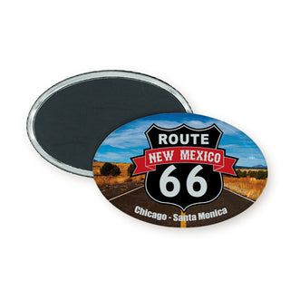 New Mexico   Mother Road Photo Oval Oval Badge Magnet