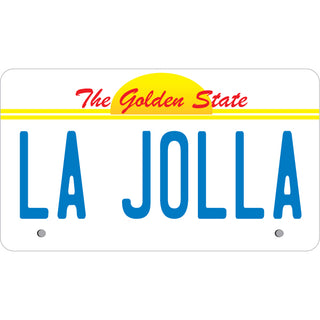 La Jolla   Golden State License Plate Sticker