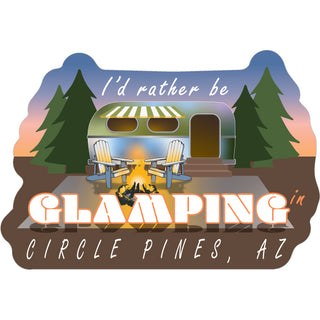 Circle Pines ID RATHER BE CAMPING Sticker
